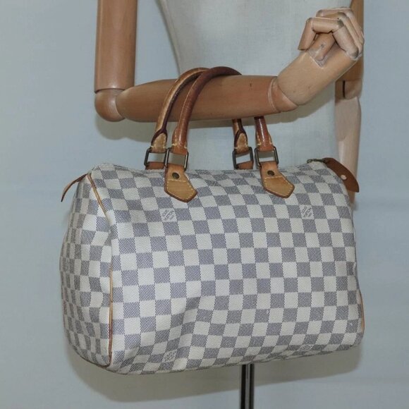 LOUIS VUITTON Damier Azur Speedy 30 Hand Bag - Picture 1 of 15